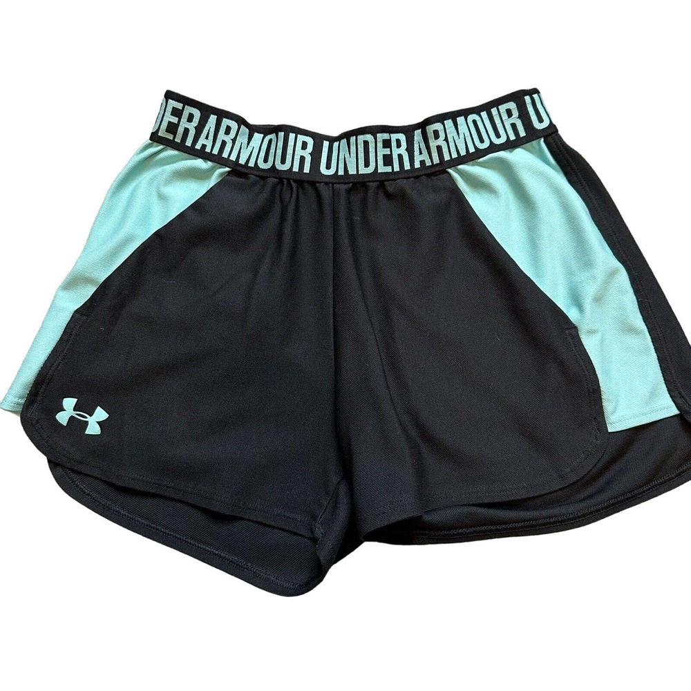Under Armour Womens Sz XS Athletic Shorts Black Elastic Waist Running Loose Fit
